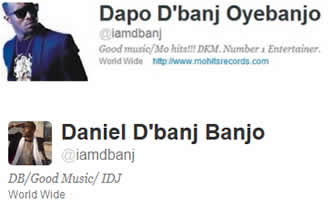 Dbanj's Twitter Name Change