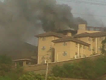 Obasanjo's Mansion On Fire