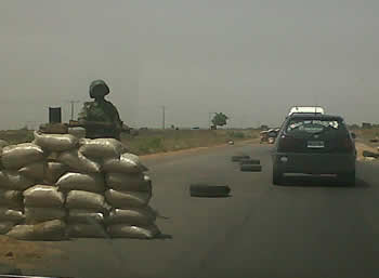 Military CheckPoint In Zaria