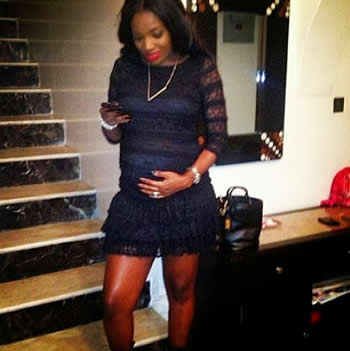 Annie Idibia Shows Off Baby Bump
